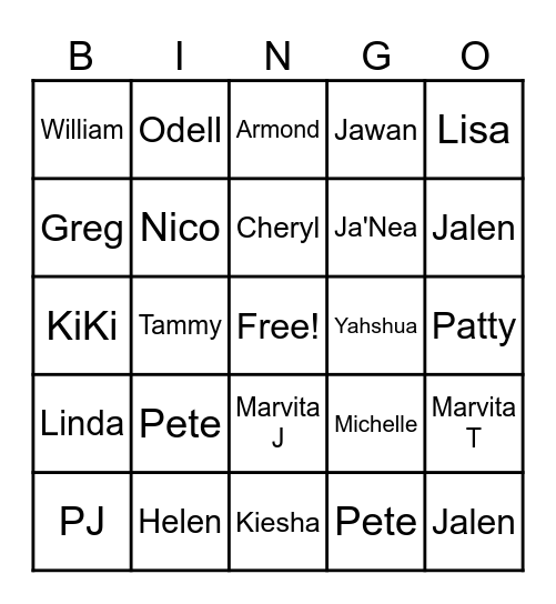 FISH FRY Bingo Card
