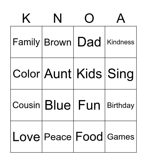 Knoa Turns Three Bingo Card