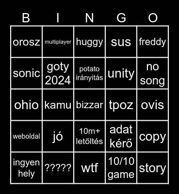 roh Bingo Card