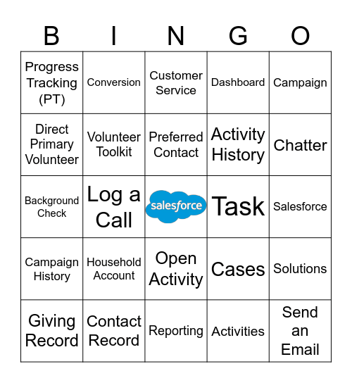 Salesforce Bingo Card