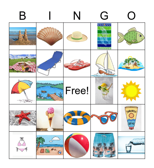 Sommer/ Summer Bingo Card