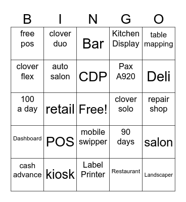 Upnexa Bingo Card