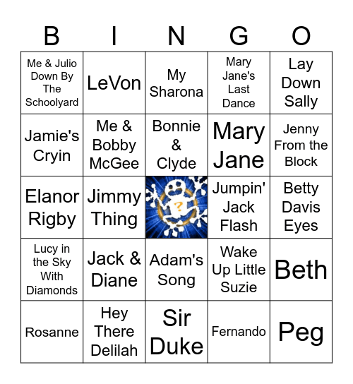 Who's Who? Bingo Card