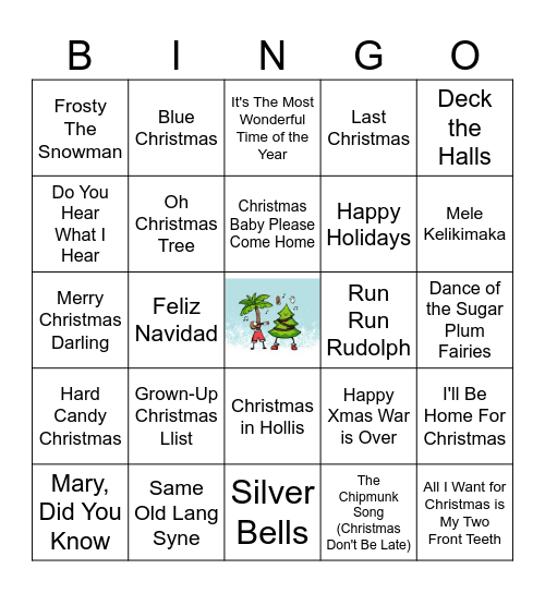 Christmas In July!! Bingo Card