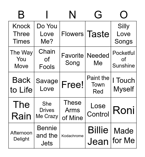 Cover-All  9-16 Bingo Card