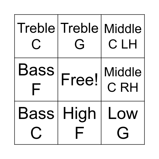 GUIDE NOTES Bingo Card