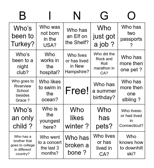 graces graduate 🎓 Bingo Card