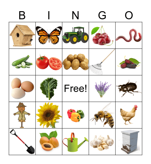 farm Bingo Card