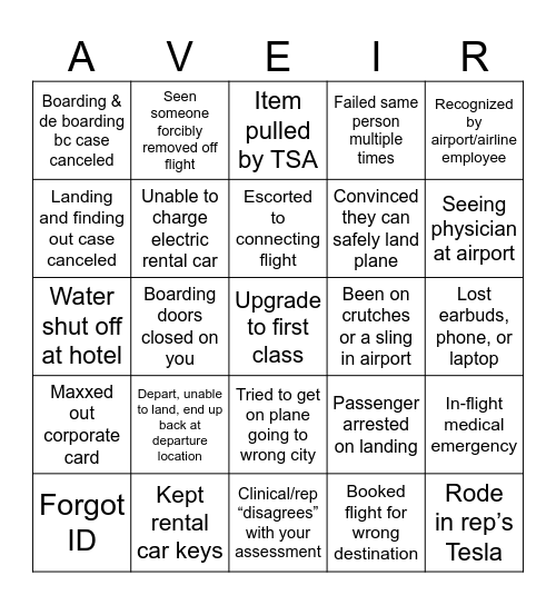 LCS Bingo Card