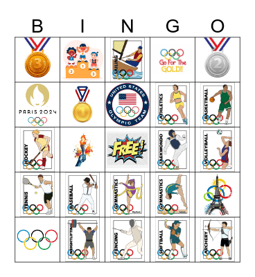 Summer Olympics Bingo Card