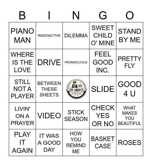 MUSIC B.I.N.G.O Bingo Card