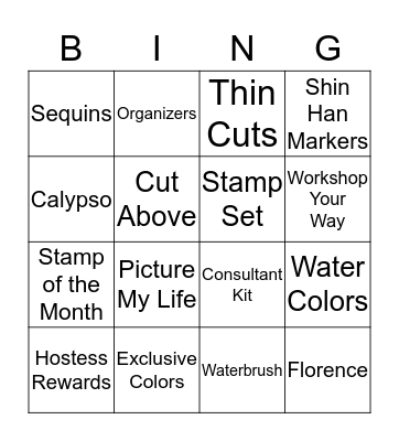 Seasonal Expressions Bingo Card