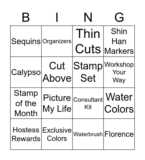 Seasonal Expressions Bingo Card