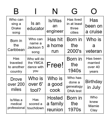 Untitled Bing Bingo Card