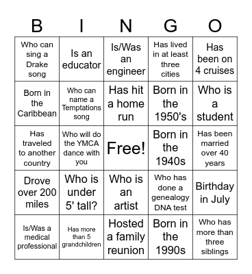 Untitled Bing Bingo Card