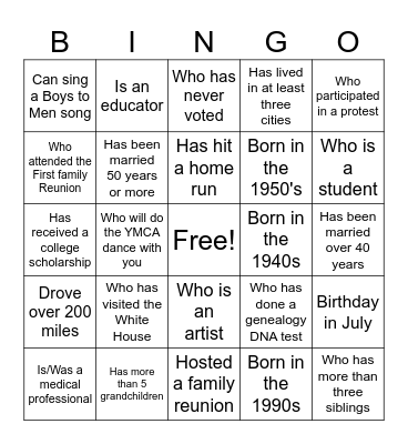 Untitled Bing Bingo Card