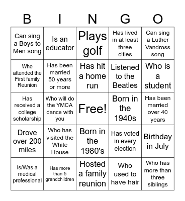 Untitled Bing Bingo Card