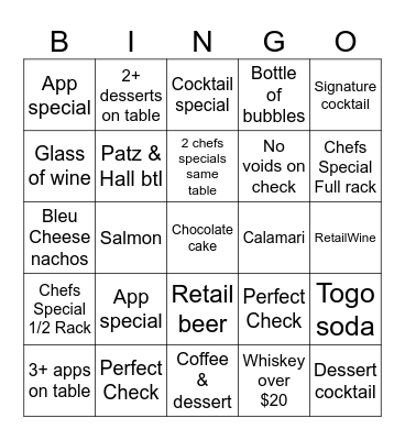 1910 Public House Bingo Card