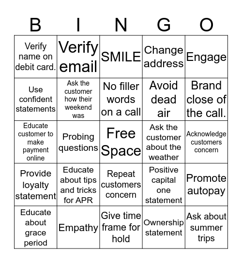Bingo Card