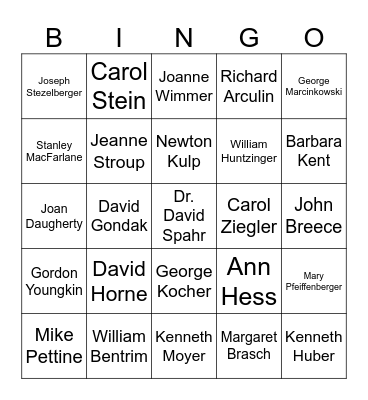 Central Bucks West 50th Reunion - Answers ! Bingo Card