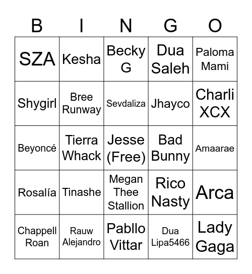 jesse is 30 Bingo Card