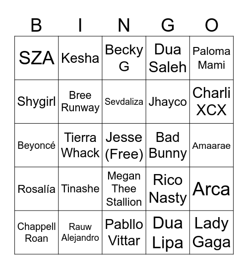 jesse is 30 Bingo Card