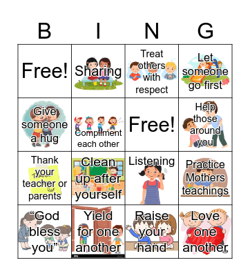 Kindness Bingo Card