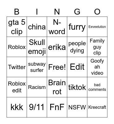 youtube short bingo board Bingo Card