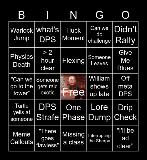 Crip Raid Night Bingo Card Bingo Card