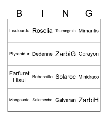 Shining day Bingo Card