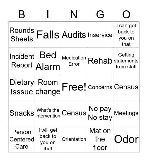 MORNING MEETING BINGO Card