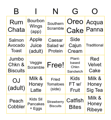 Go Team Go Bingo Card