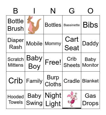 Baby Bingo Card