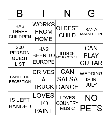 ICE BREAKER BINGO Card