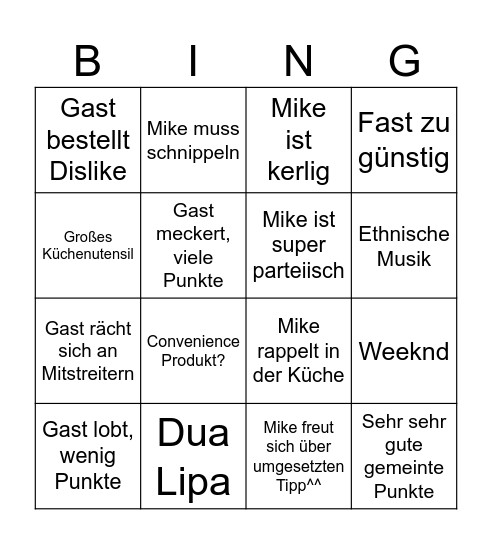 MLDL Bingo Card