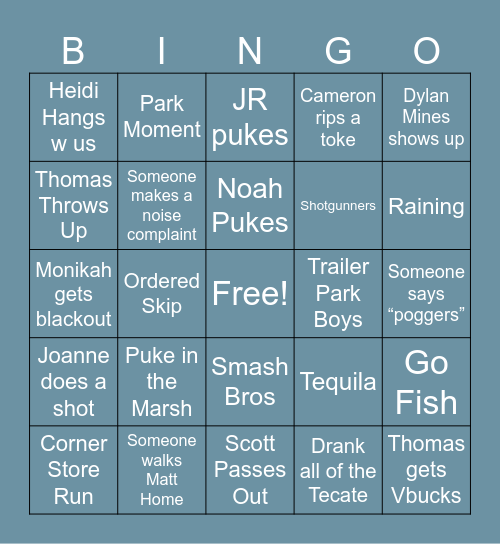 Tommy’s 21st Bingo Bonanza Bingo Card