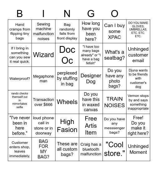 ILE Bingo Card