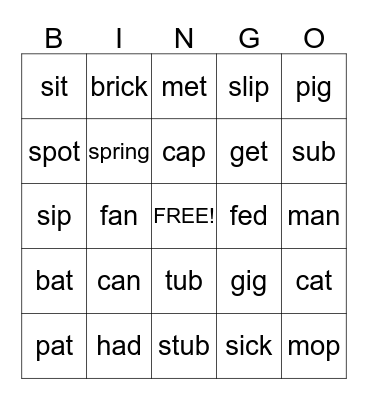 Bingo Card