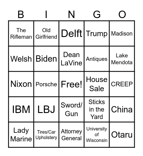 Clarke! Bingo Card