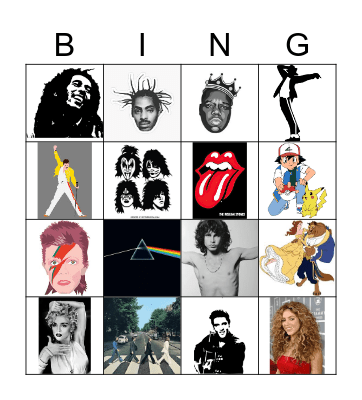 Music Bingo Card