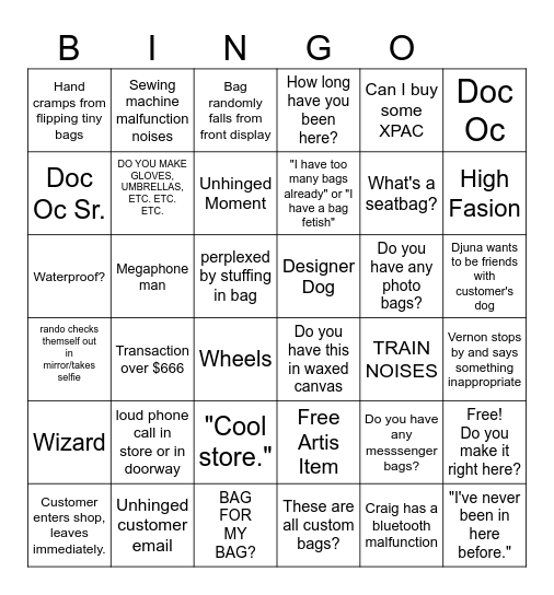 ILE Bingo Card