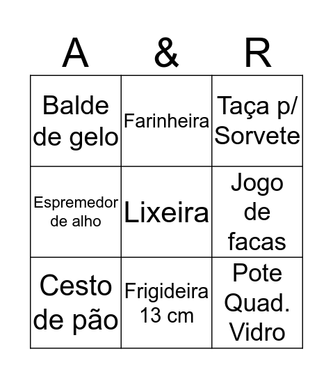 CHÁ DA ANANDA Bingo Card