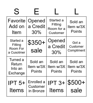 Macy's All-Star Conversion Bingo Card Bingo Card