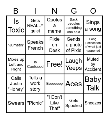 Myriam Bingo Card
