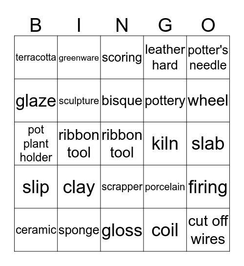 Ceramic Bingo Card