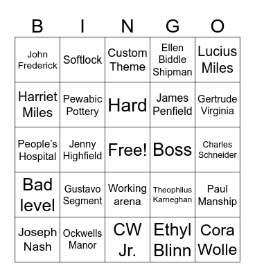 Pizza Tower CYOP Bingo Card