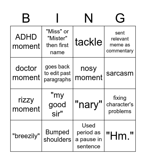 Hart Bingo Sheet Bingo Card