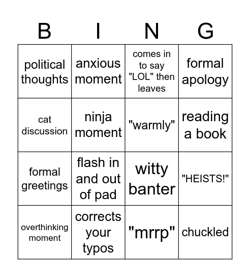 silv bingo Card