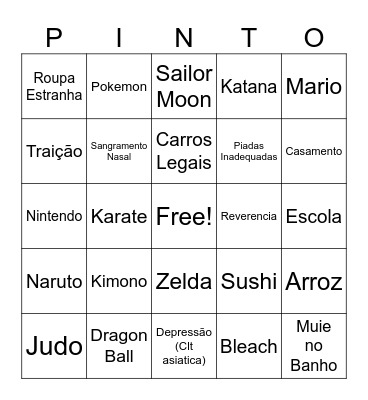 Japoneses Bingo Card