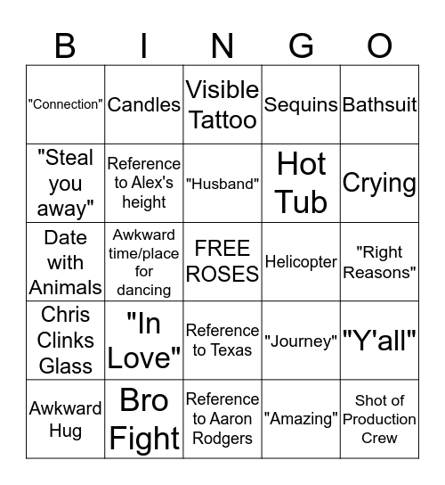 JoJo  - The End is Nigh Bingo Card